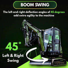 TYPHON TERROR XXV Diesel Mini Excavator 2.7 Ton, 25.1 hp Kubota D1105 Retractable Tracks, AC Cabin