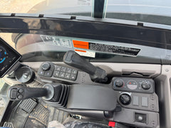 Kubota KX040-5 cab controls with joystick, backlit keypad and climate controls