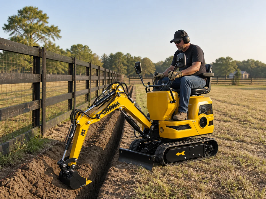 MEC06 9HP Mini Excavator - 28 in Wide, 43.3 in Digging Depth