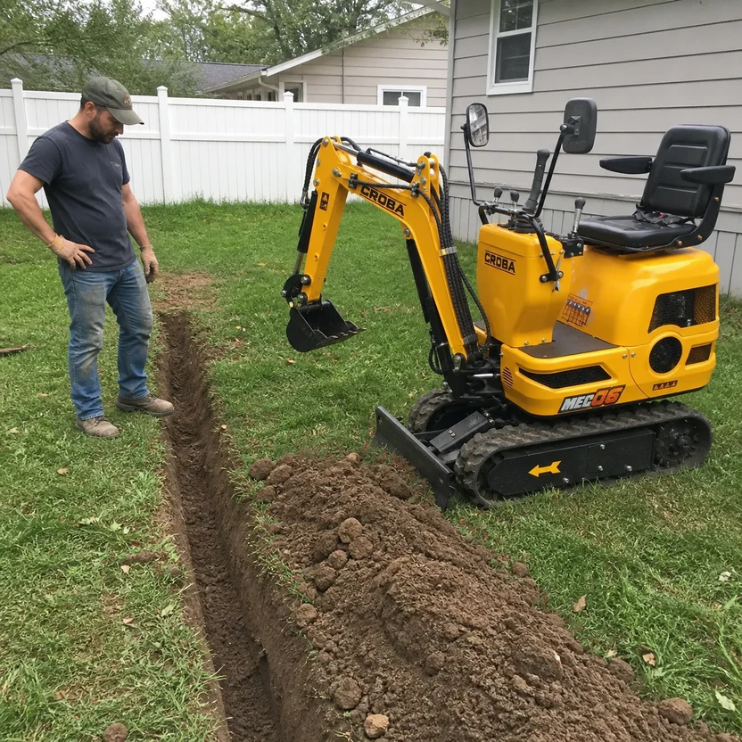 MEC06 9HP Mini Excavator - 28 in Wide, 43.3 in Digging Depth
