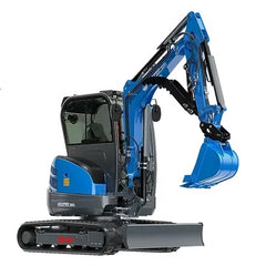 RIPPA R32 mini excavator rear three-quarter view boom offset