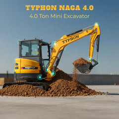 TYPHON NAGA 4.0 mini excavator digging on the jobsite